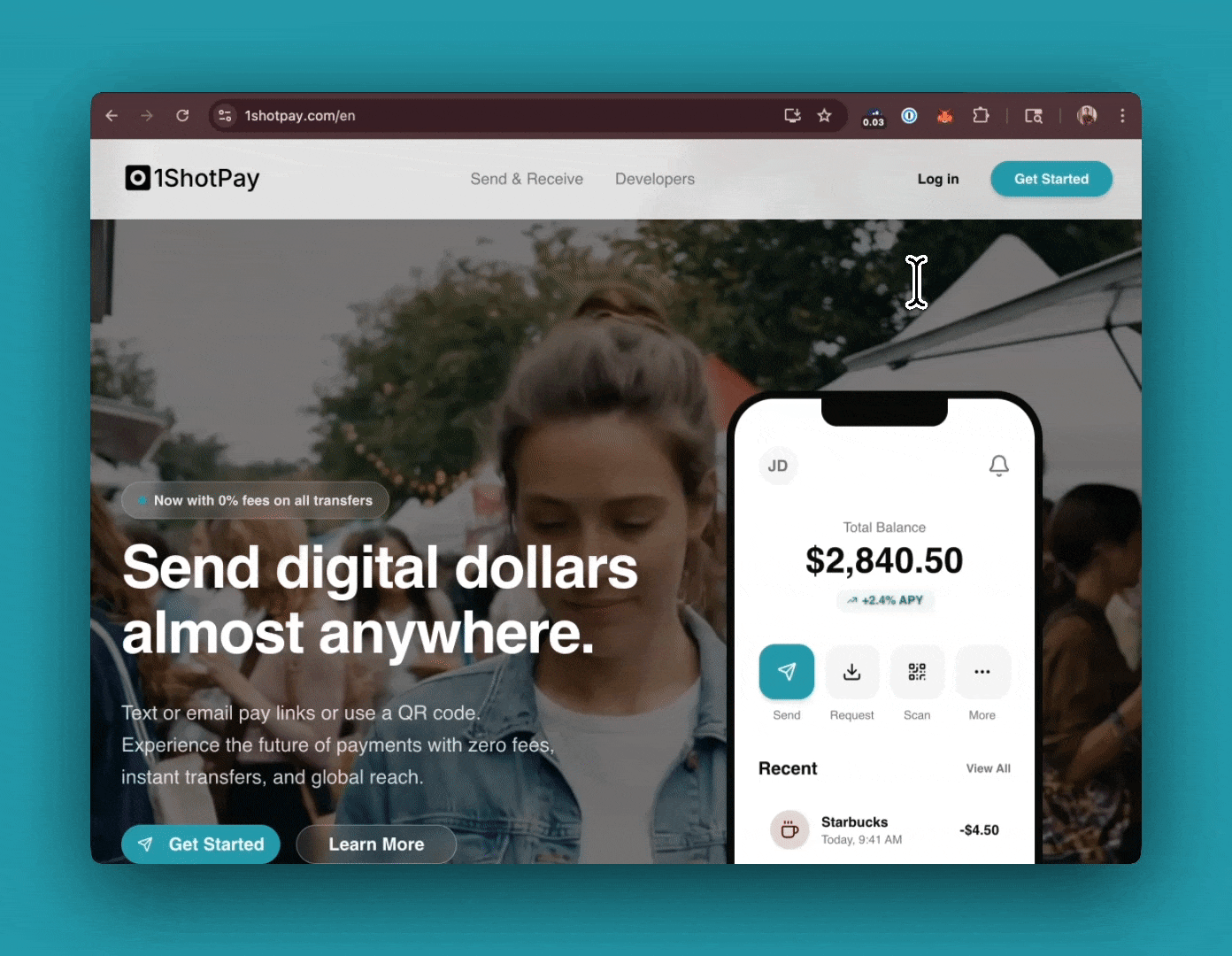 1ShotPay login and passkey sign-in in the browser
