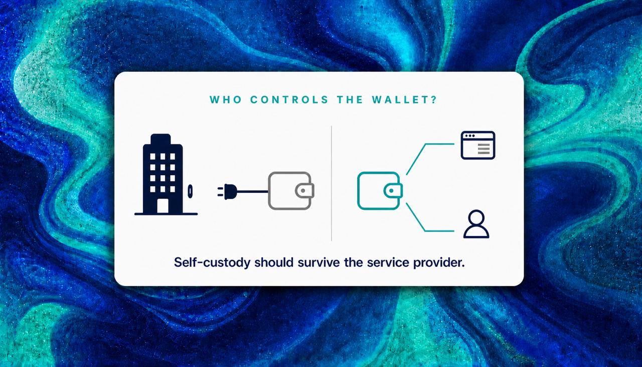 Who controls the wallet? Provider-dependent access versus user-controlled access.